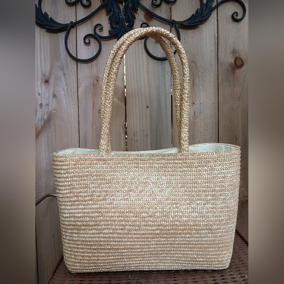 Vintage NOS J.G.Hook STRAW PURSE TOTE JG HOOK - Picture 4 of 9